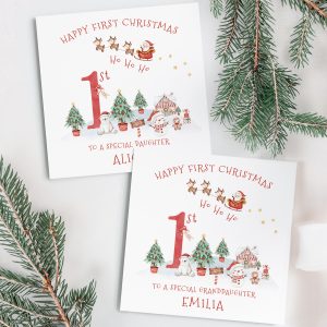 Personalised Baby's 1st Christmas Card