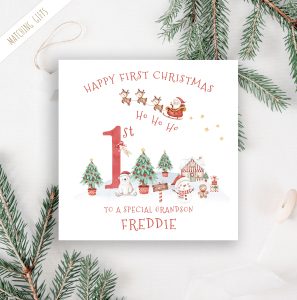 Personalised Baby's 1st Christmas Card