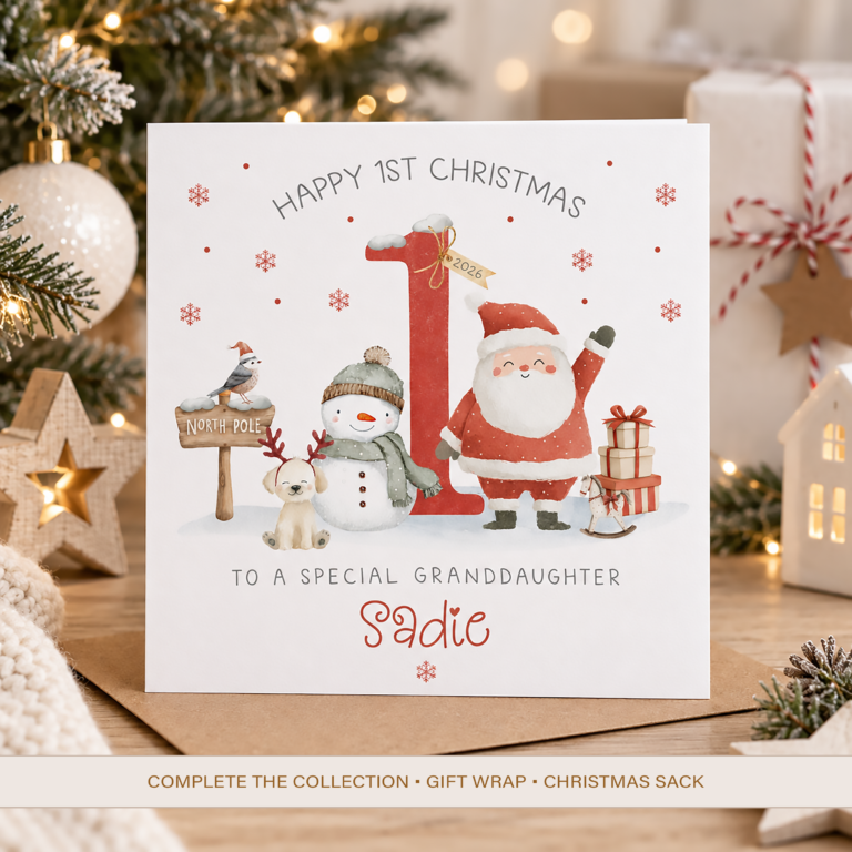 Personalised Baby’s 1st Christmas Card