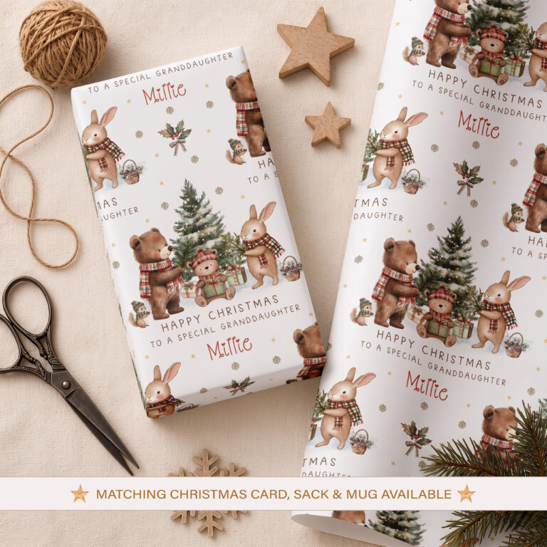 Woodland Animals Christmas Wrapping Paper