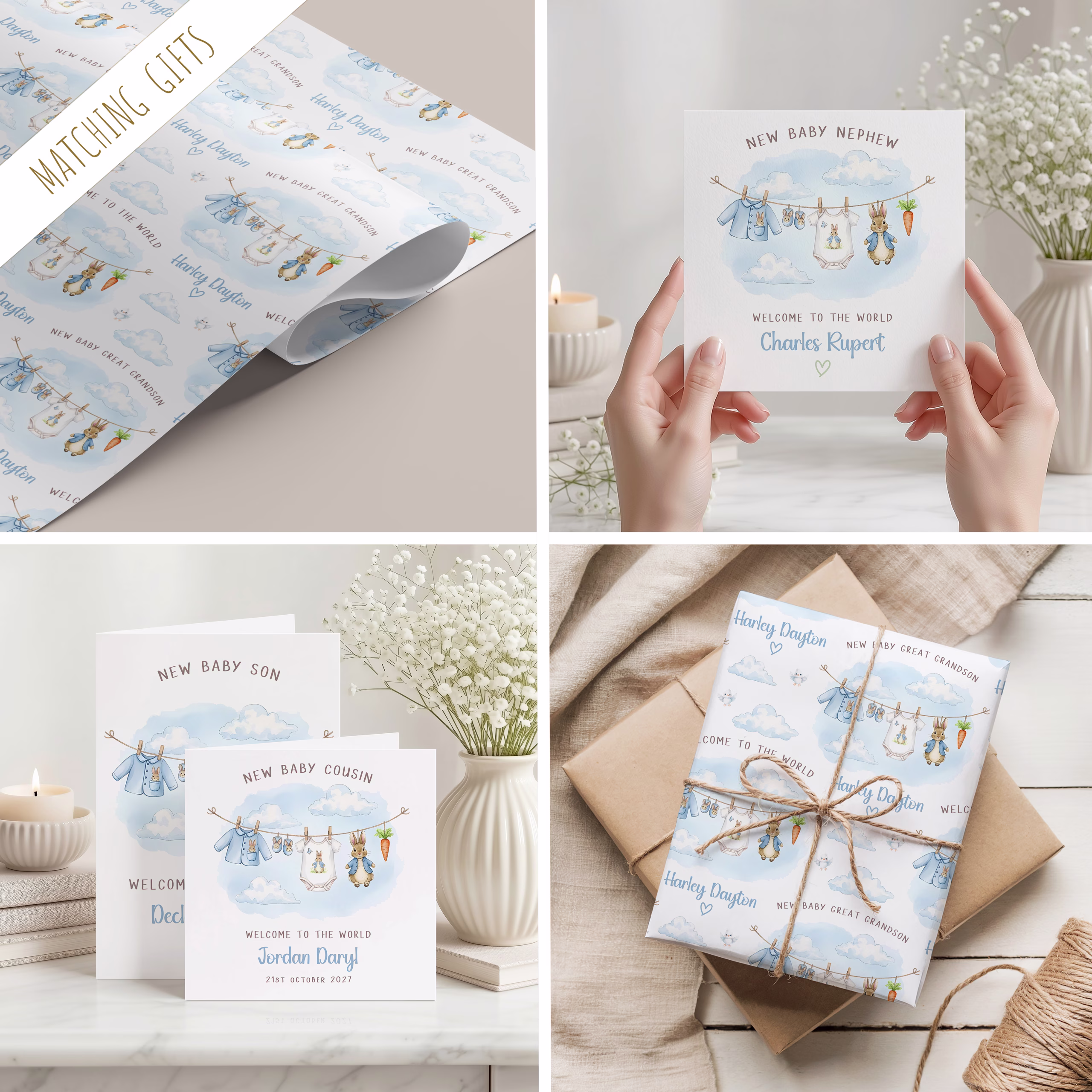 New Baby Peter Rabbit Gift Wrapping Paper