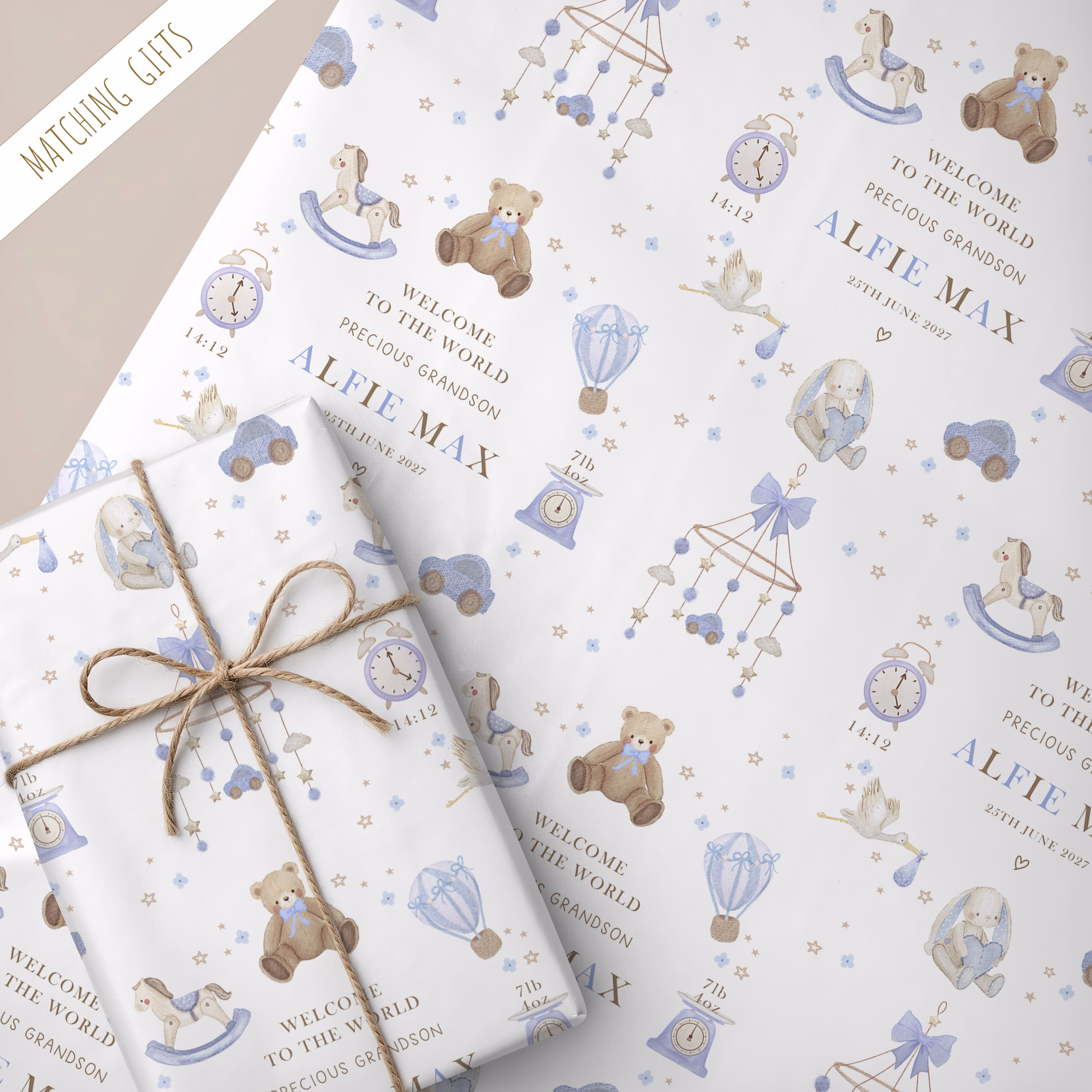 New Baby Gift Wrapping Paper