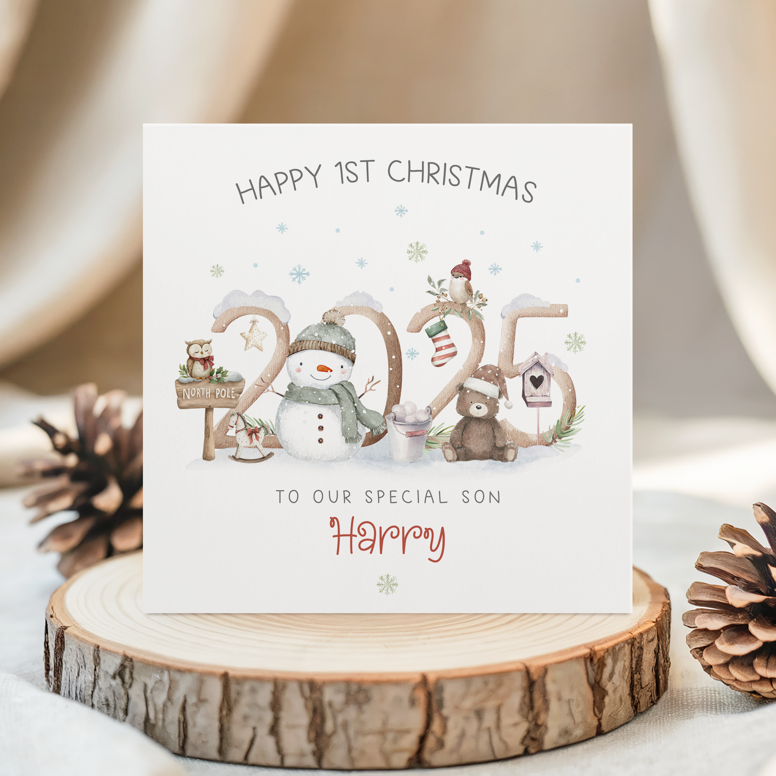 Personalised 1st Christmas Card
