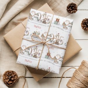 Personalised 1st Christmas Gift Wrapping Paper