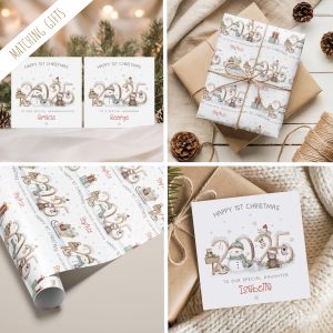 Personalised 1st Christmas Gift Wrapping Paper