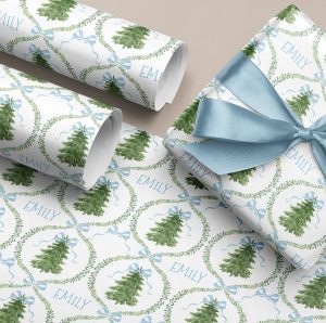 Personalised Christmas Tree Gift Wrapping Paper