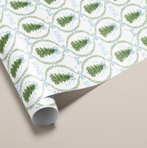 Personalised Christmas Tree Gift Wrapping Paper