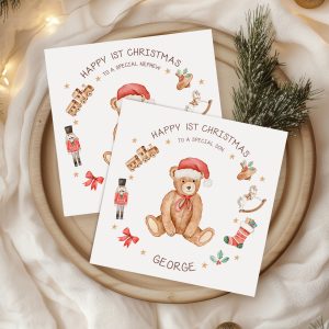 Personalised Baby's 1st Christmas Card