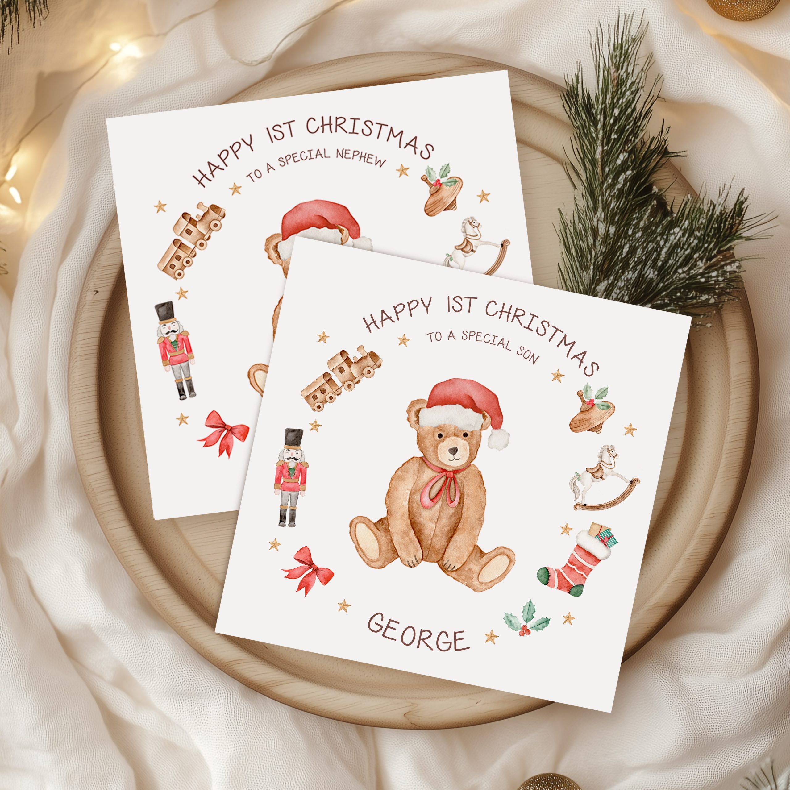 Personalised Baby's 1st Christmas Card
