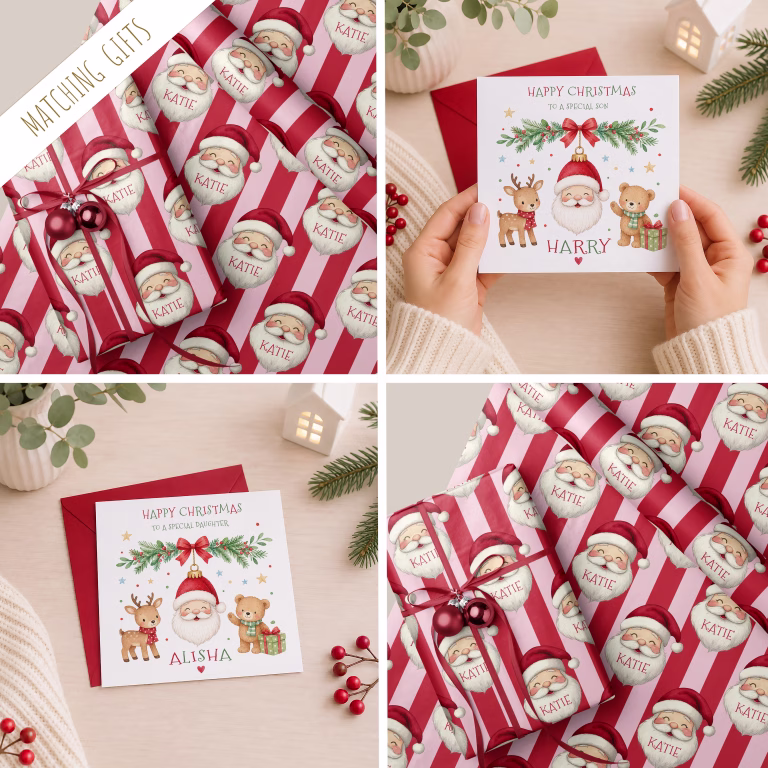 Personalised Santa Christmas Wrapping Paper