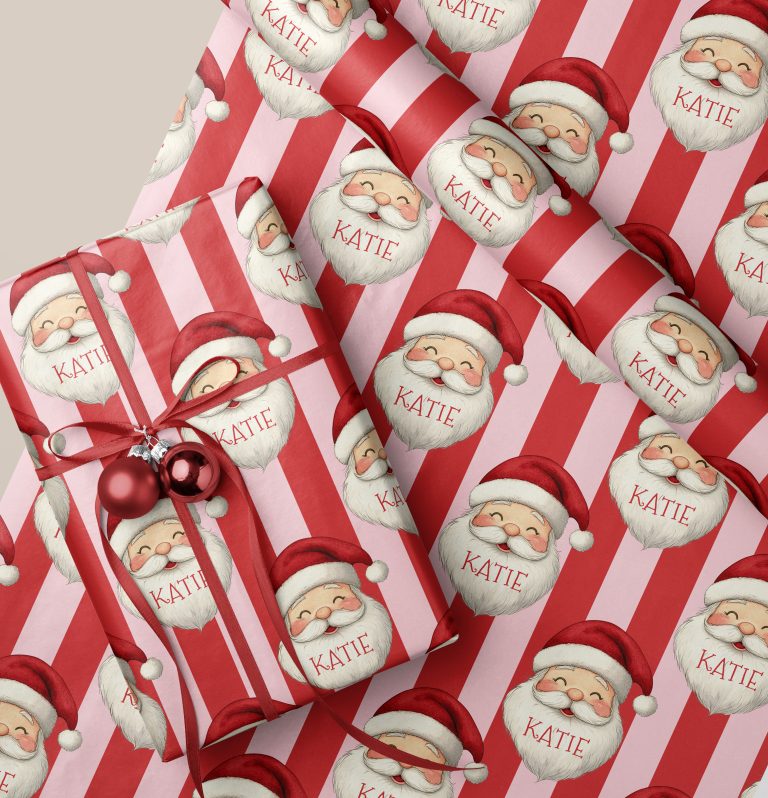Personalised Santa Christmas Wrapping Paper