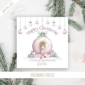Personalised Girls Christmas Card