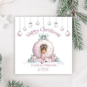 Personalised Girls Christmas Card