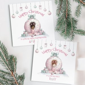 Personalised Girls Christmas Card