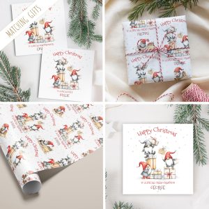 Personalised Gnome Christmas Gift Wrapping Paper