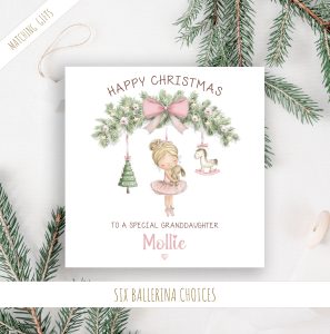 Personalised Ballerina Christmas Card