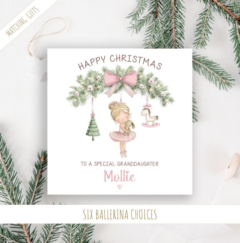 Personalised Ballerina Christmas Card