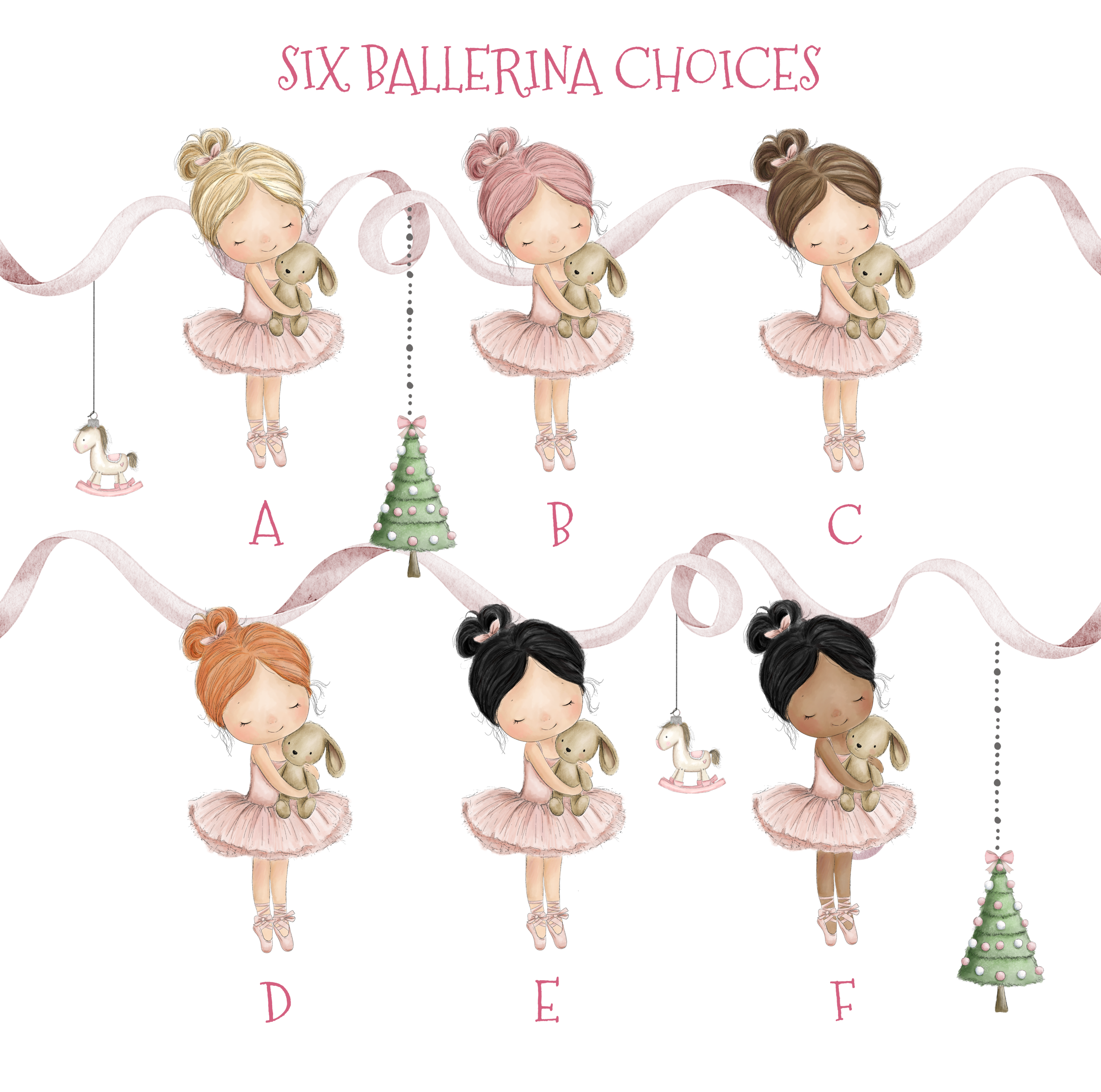 Personalised Ballerina Christmas Card