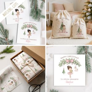 Personalised Ballerina Christmas Card