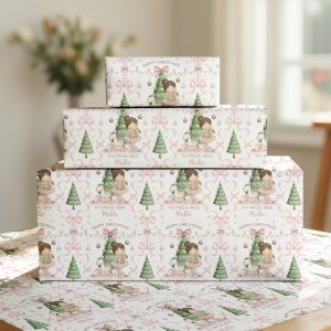 Personalised Christmas Ballerina Gift Wrapping Paper