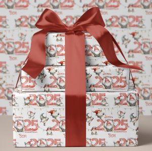 Personalised Gonk Christmas Gift Wrapping Paper