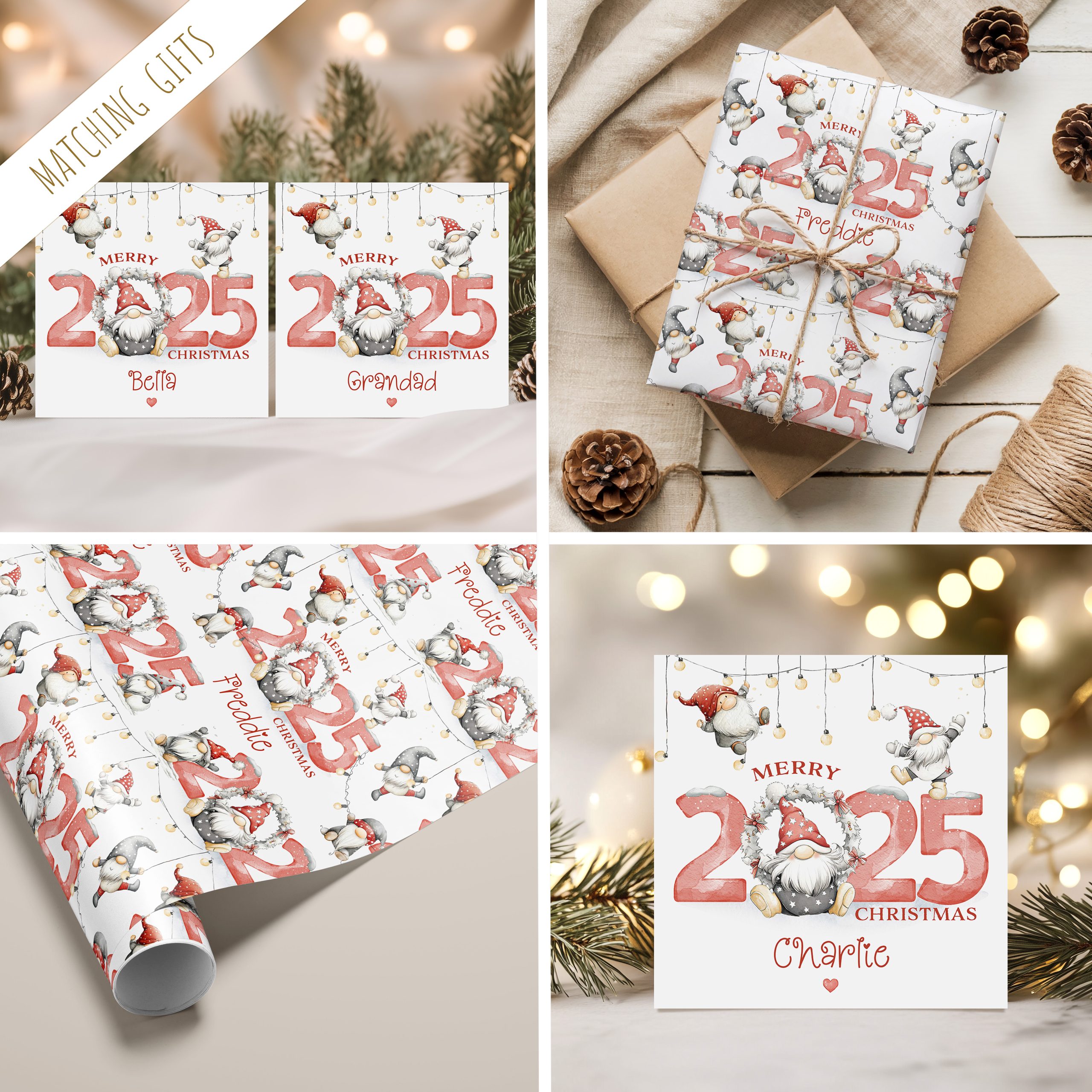 Personalised Gonk Christmas Card