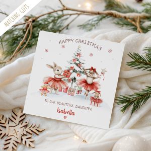 Personalised Ballerina Christmas Card