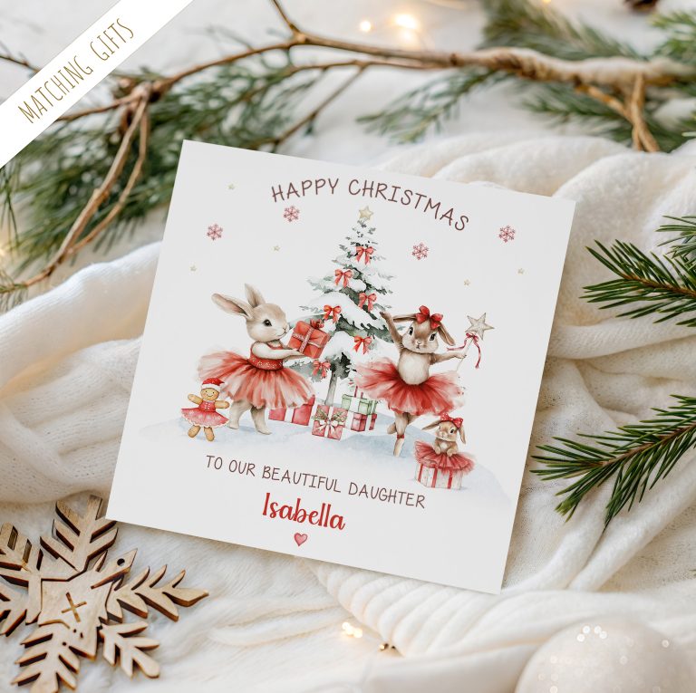 Personalised Ballerina Christmas Card