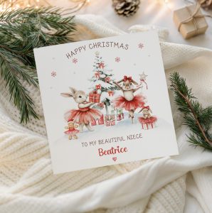 Personalised Ballerina Christmas Card
