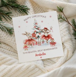 Personalised Ballerina Christmas Card