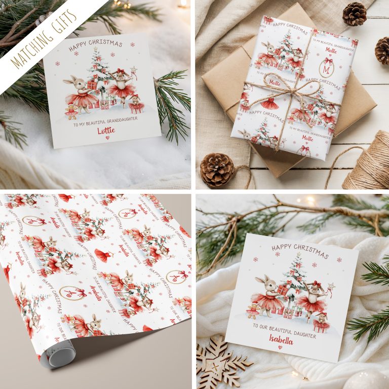 Personalised Christmas Ballet Gift Wrapping Paper