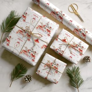Christmas Red Ballerina Gift Wrapping Paper