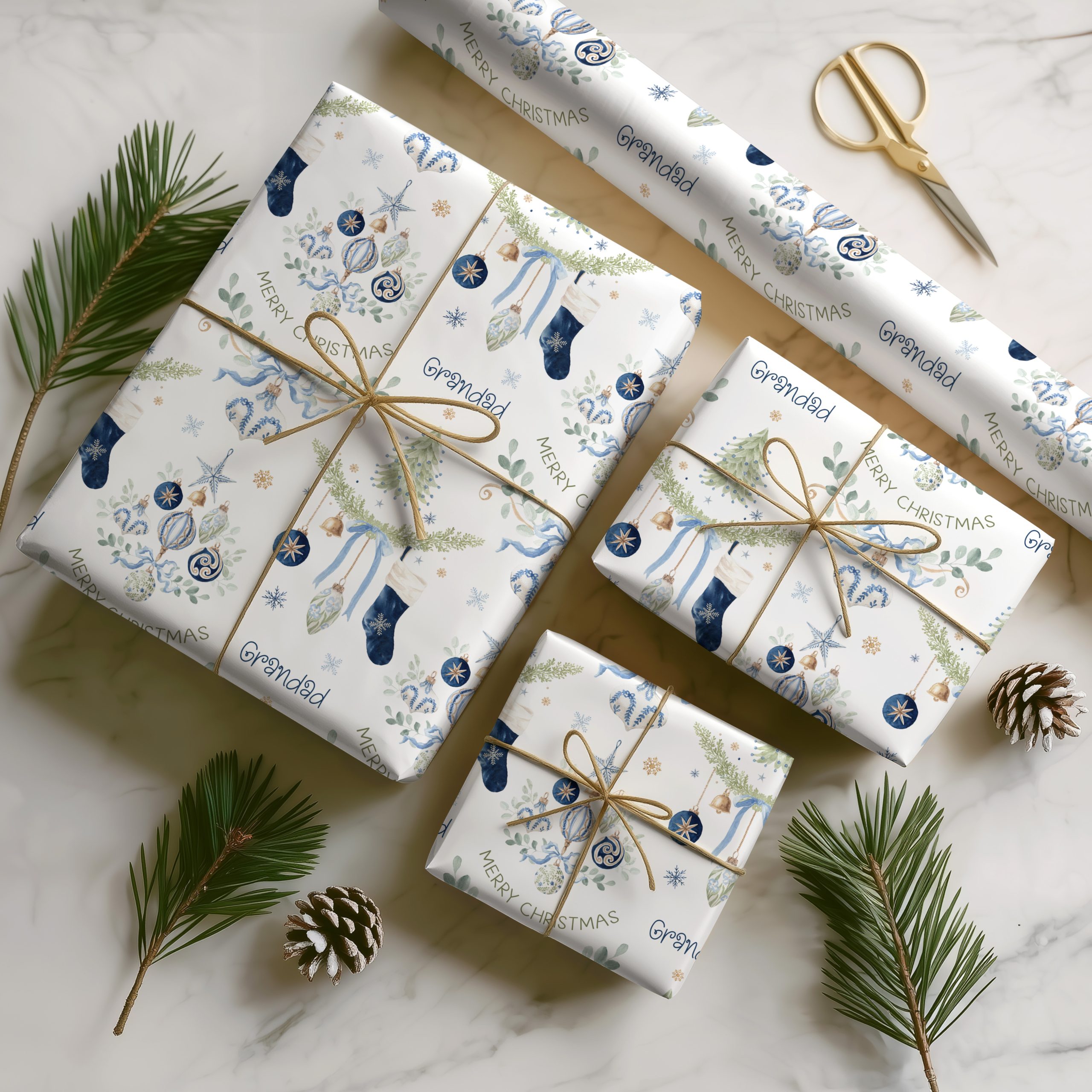 Personalised Christmas Gift Wrapping Paper For Mum