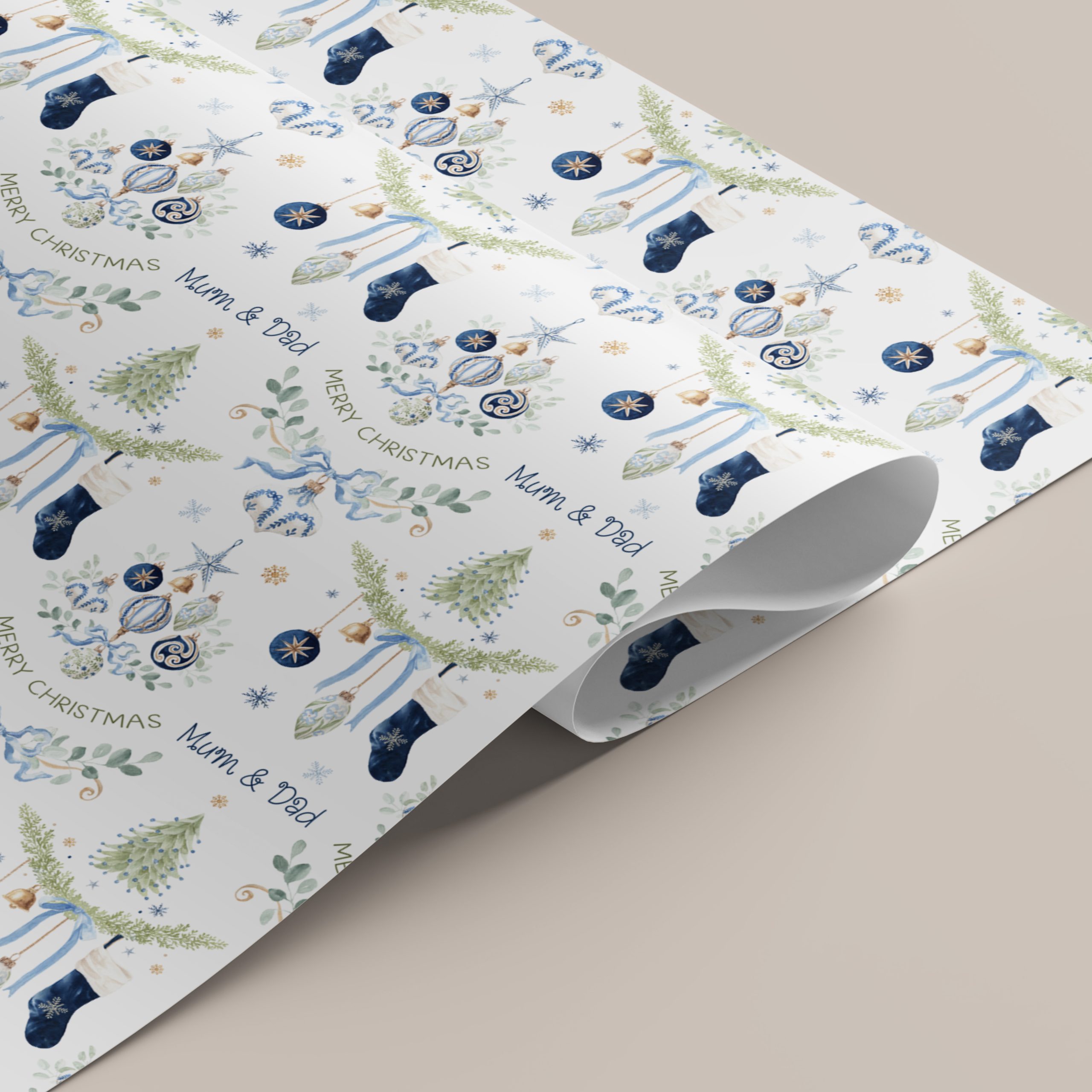 Personalised Christmas Gift Wrapping Paper For Mum