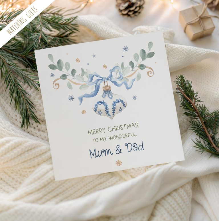 Personalised Christmas Card For Family
