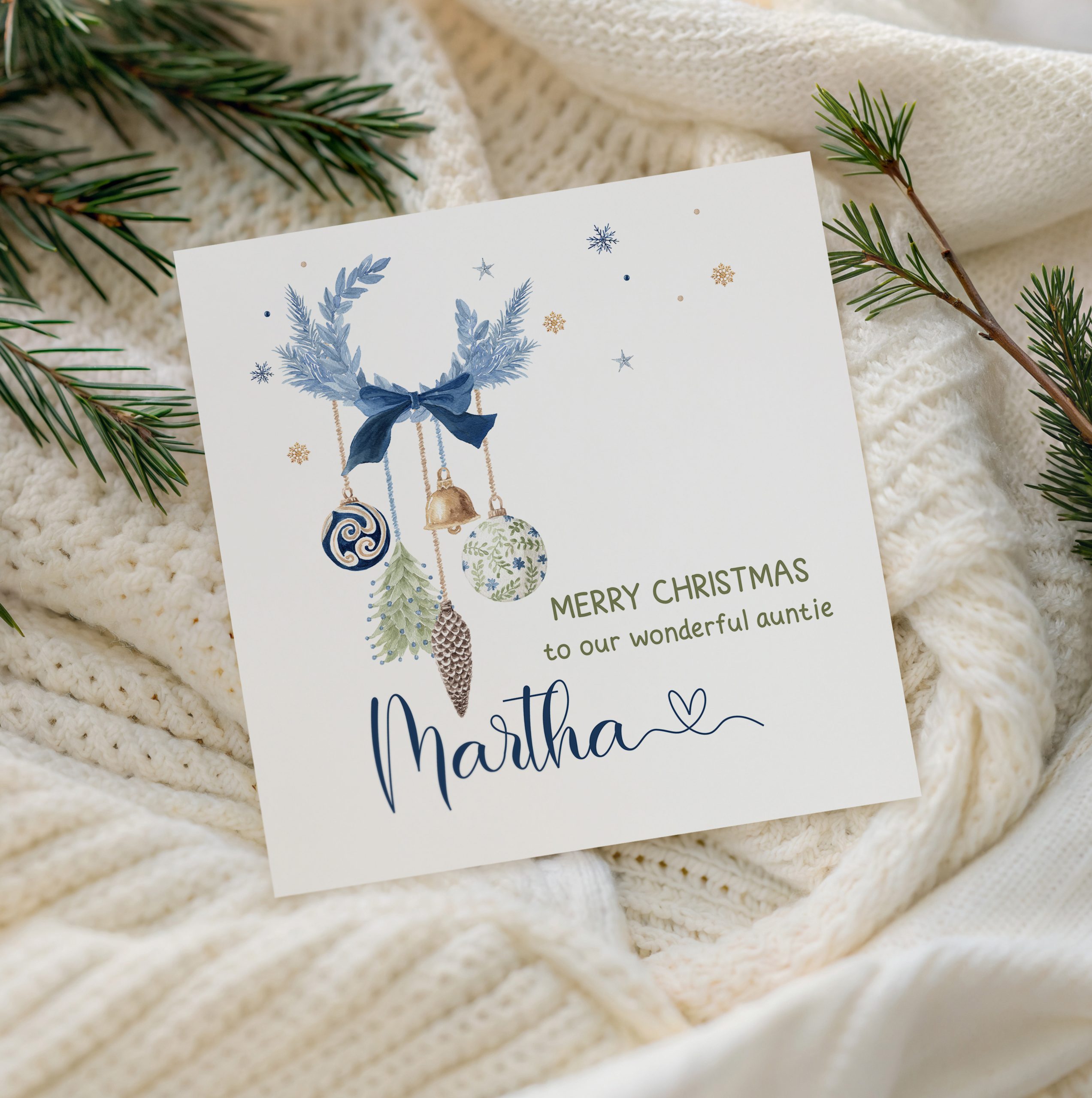 Personalised Family Christmas Card