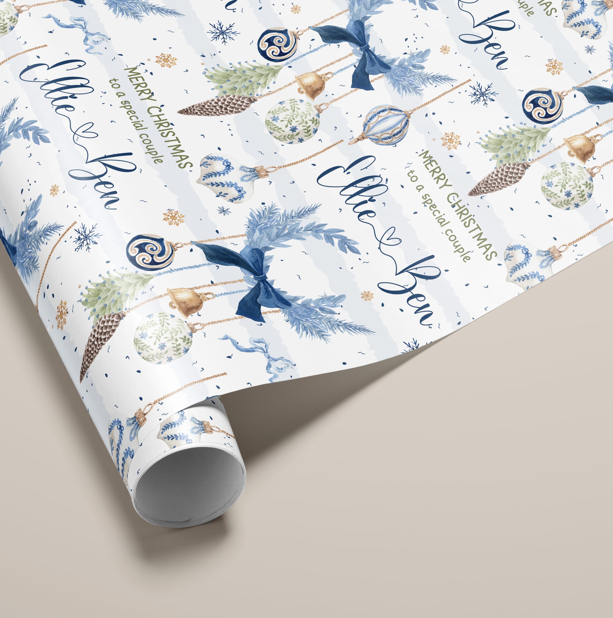 Personalised Christmas Wrapping Paper For Family