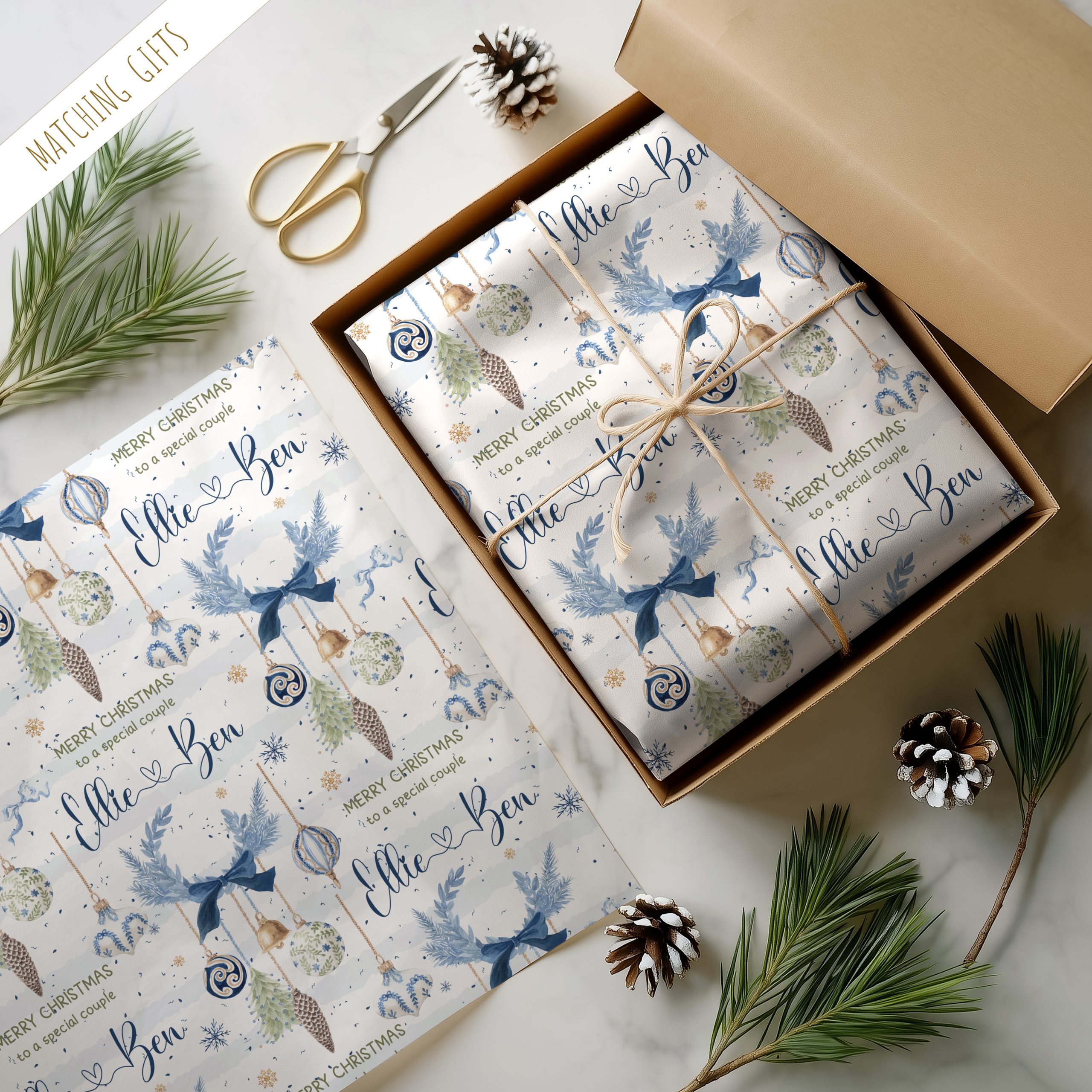 Personalised Christmas Wrapping Paper For Family