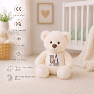 Personalised Cream Teddy Bear