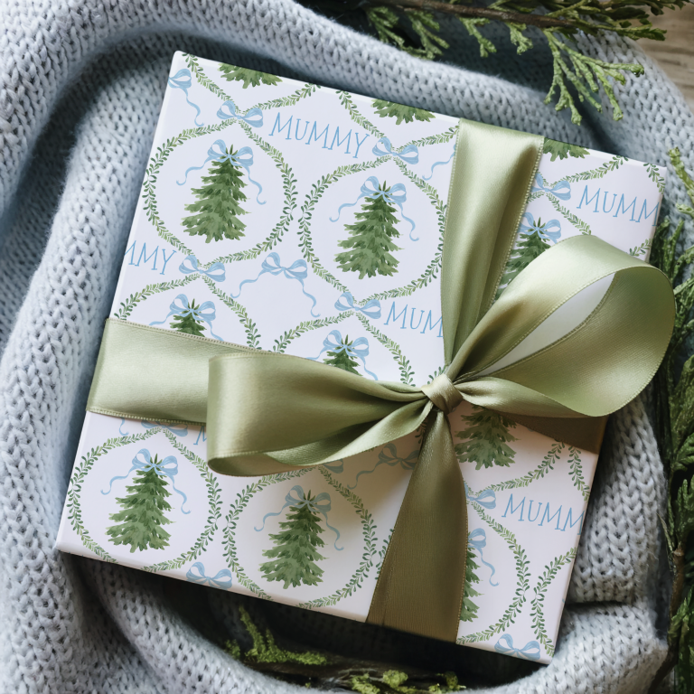 Personalised Christmas Tree Gift Wrapping Paper