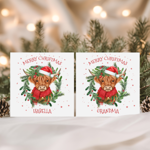 Highland Cow Christmas Card