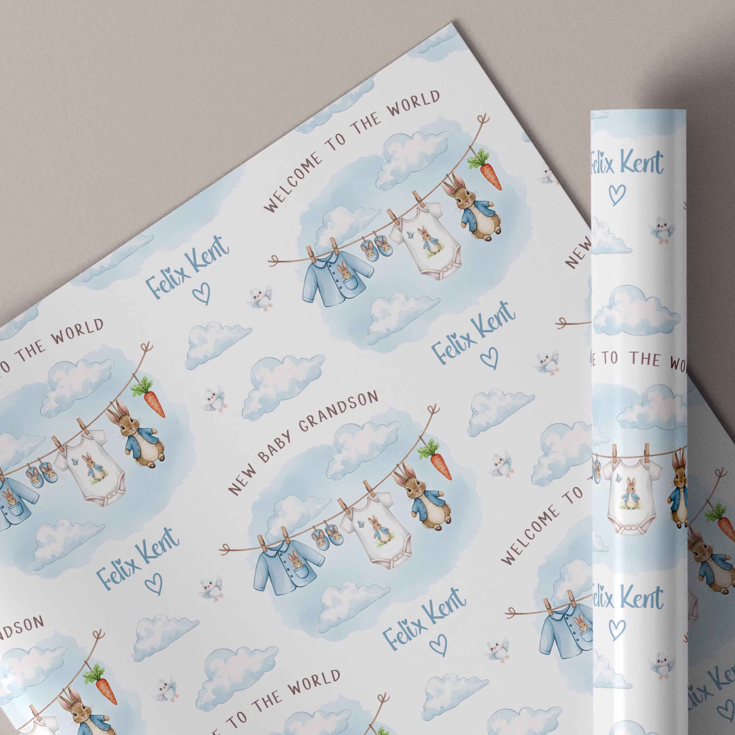 New Baby Peter Rabbit Gift Wrapping Paper