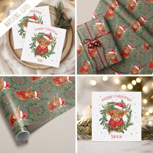 Highland Cow Christmas Card