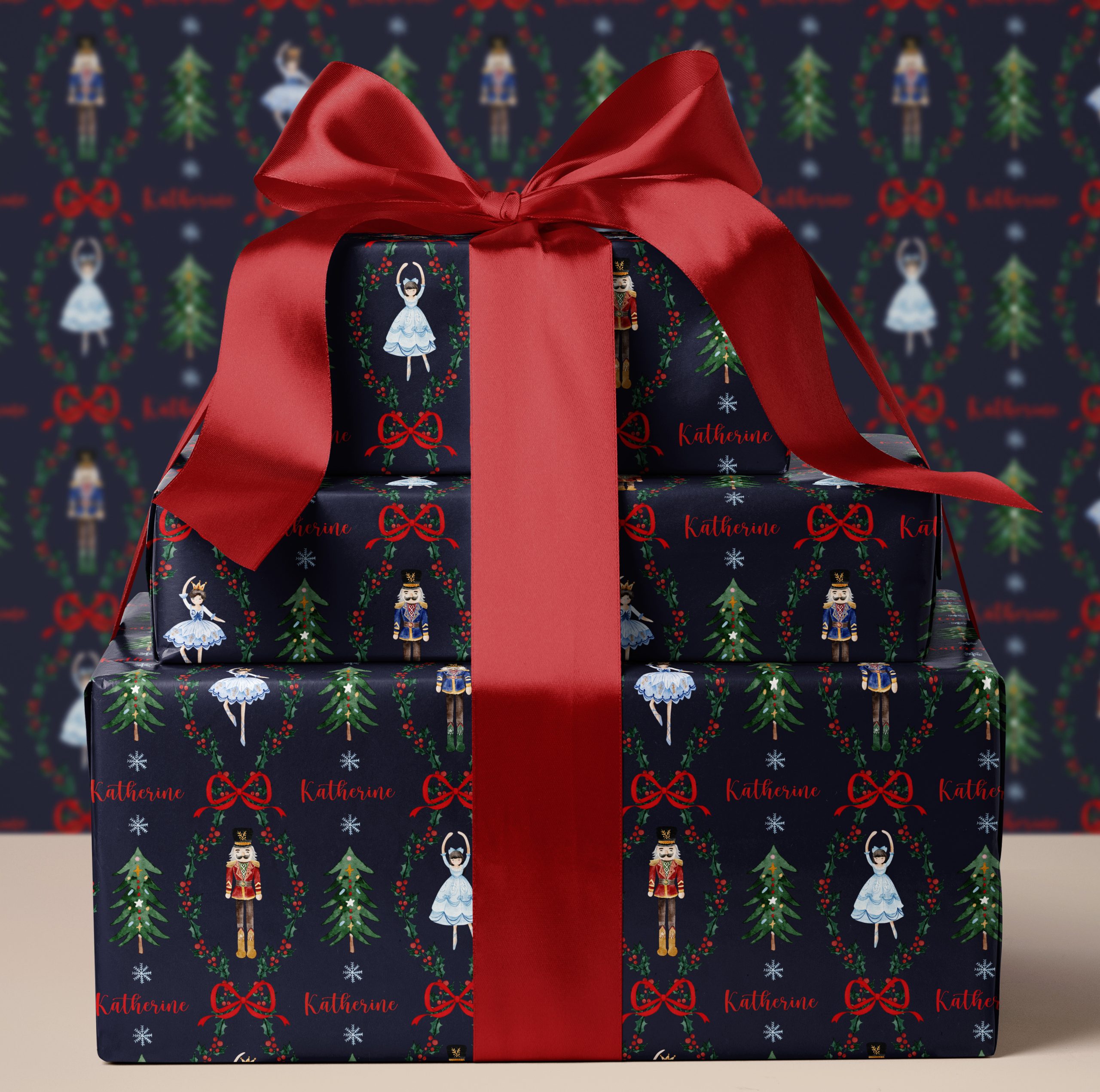Personalised Nutcracker Gift Wrapping Paper