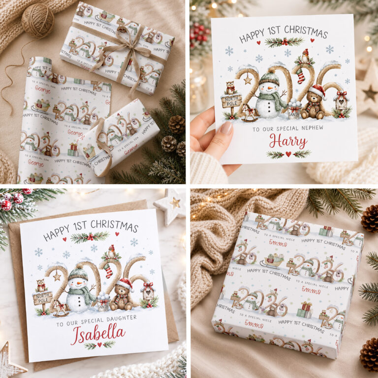Personalised 1st Christmas Gift Wrapping Paper
