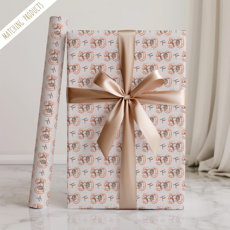 Personalised 50th Birthday Wrapping Paper