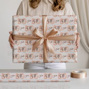 Personalised 50th Birthday Gift Wrapping Paper