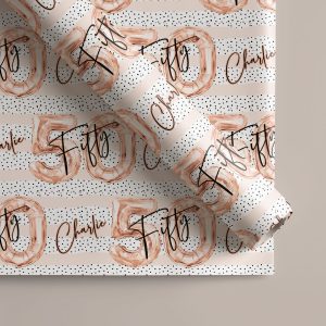 Personalised 50th Birthday Gift Wrapping Paper