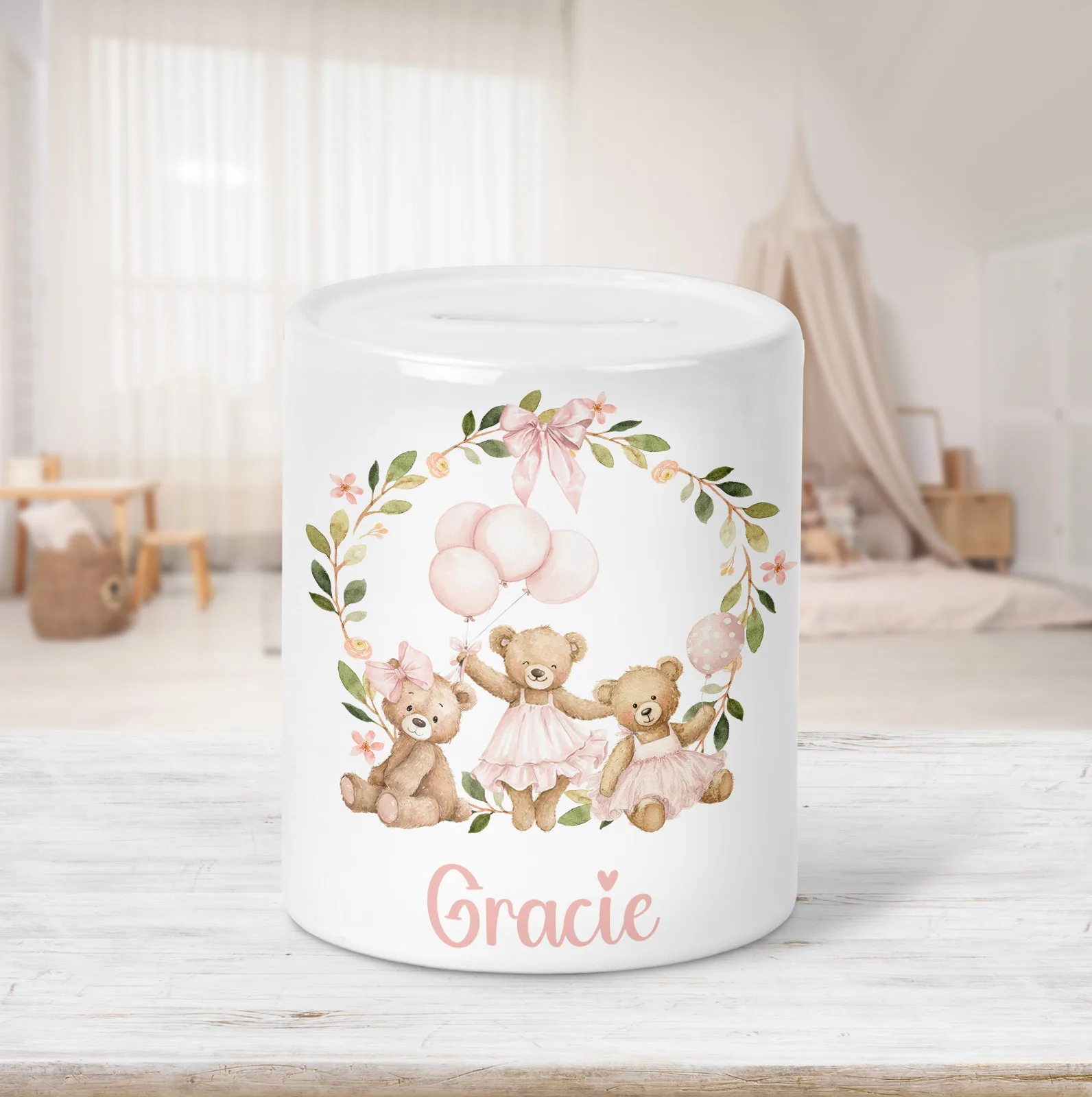 Personalised Teddy Bear Money Box
