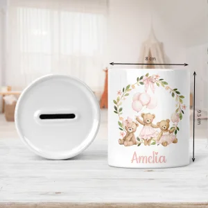 Personalised Teddy Bear Money Box